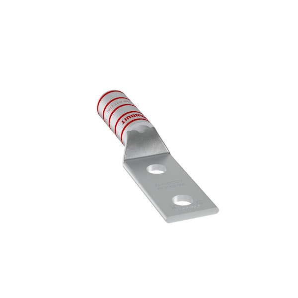 Panduit Two-Hole Compression Lug, 1 to 2 in Stud, Long Barrel, Copper, Red LCCX300-12-6 - main